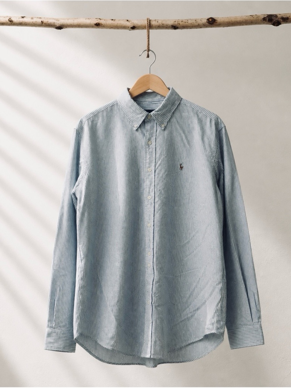 Ralph Lauren Light Blue Pinstripe Button-Down Shirt